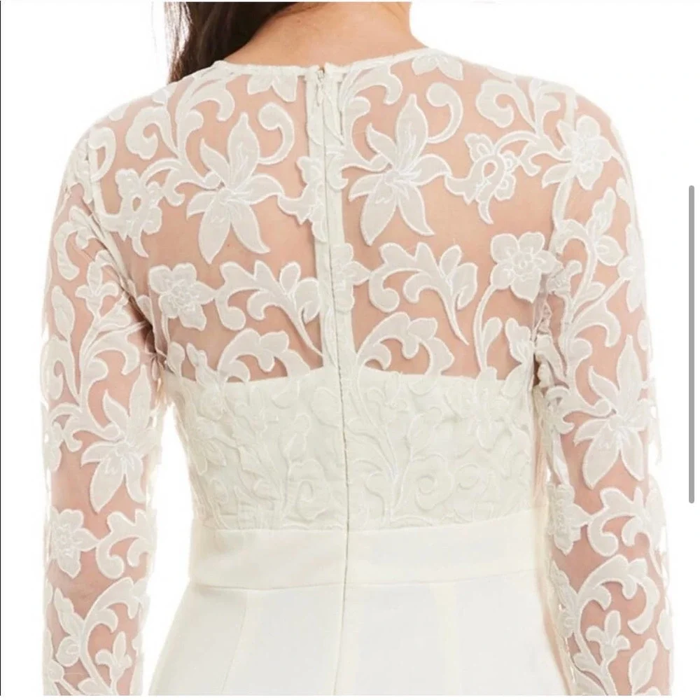 Eliza J Ivory Lace Cream Jumpsuit Women Size 4 - Picture 3 of 15